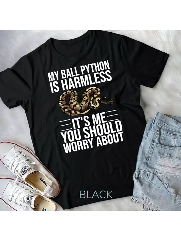 Funny Ball Python Design Snake Lover Men Women Boys Girls Unisex T-shirt