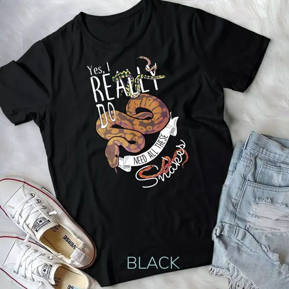 Funny Ball Python with Corn Hognose Carpet Snake Reptile Unisex T-shirt