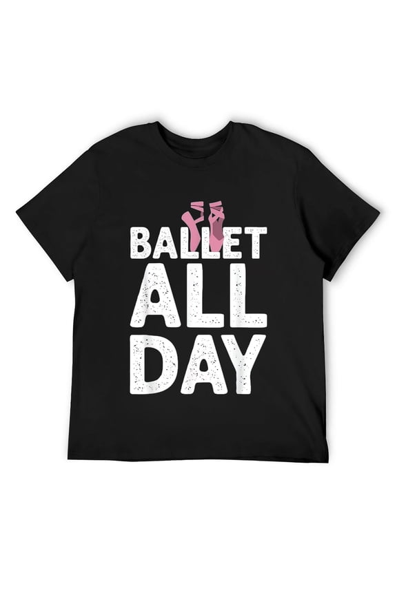 Funny Ballerina Design For Girls Women Ballet Lovers Dancer T-Shirt Black