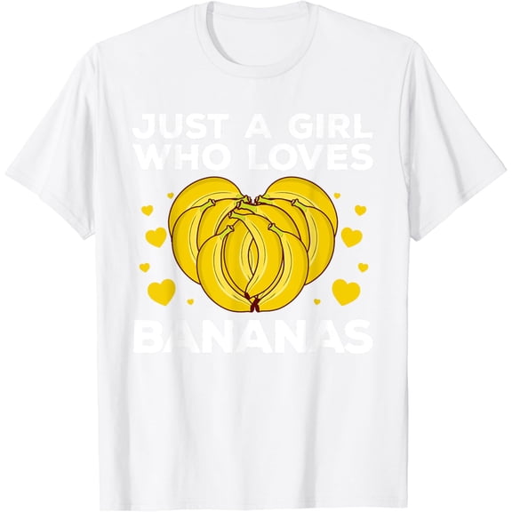 Funny Banana Design Women Girls Kids Banana Fruit Lovers T-Shirt100% cotton