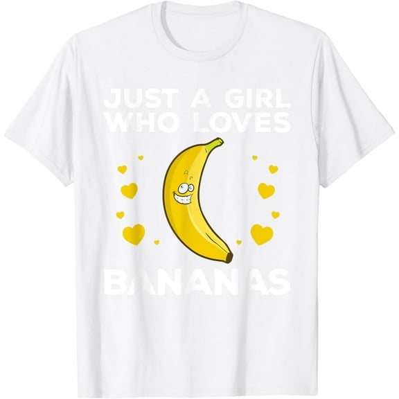 Funny Banana Design Women Girls Kids Banana Fruit Lovers T-Shirt100% cotton