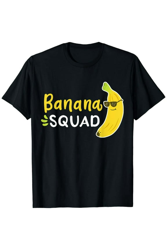 Funny Banana Squad Fruit Lover Unisex Short Sleeve Graphic T-Shirt