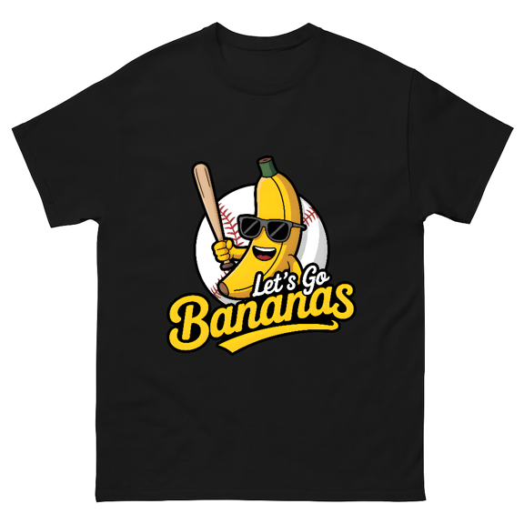 Funny Bananas Baseball Mascot Let's Go Fan Art Unisex T-Shirt V90304