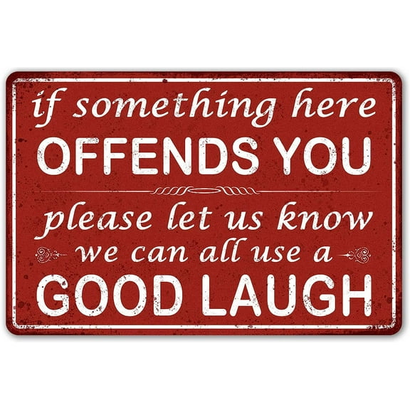 Funny Bar Sign Man Cave Vintage Metal Sign If Something Here Offends You Sign For Garage Home Bar Wall Decor (246)
