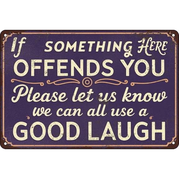 Funny Bar Sign Man Cave Vintage Metal Sign If Something Here Offends You Sign For Garage Home Bar Wall Decor For Home Bar Kitchen Yard Door Rules 8x12 Inch
