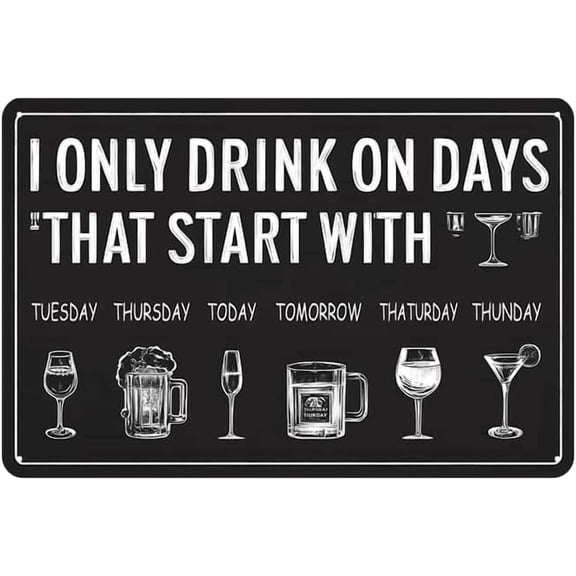 Funny Bar Sign for Home Metal Tin Sign Vintage Wall Decor for Man Cave Wall Art Decor for Pub Club Garage Man Cave Accessories 8 X 12 Inches