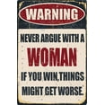 thumbnail image 1 of Funny Garage Decor Humor Man Cave Bar Signs, Remember If We Get Caught You're Deaf And I Don't Speak English, Vintage Metal Tin Sign Home Office Decorations 8x12 Inch, 1 of 5