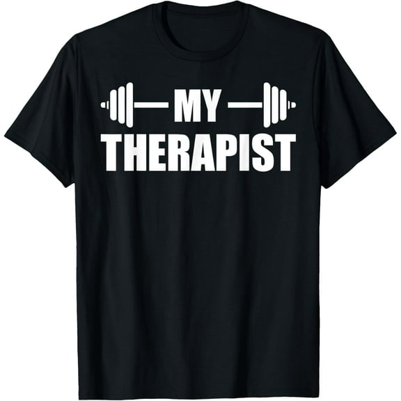 Funny Barbell Design For Men Women Weight Lifting Gym Quote T-Shirt