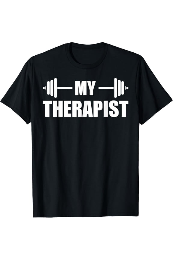 Funny Barbell Design For Men Women Weight Lifting Gym Quote T-Shirt