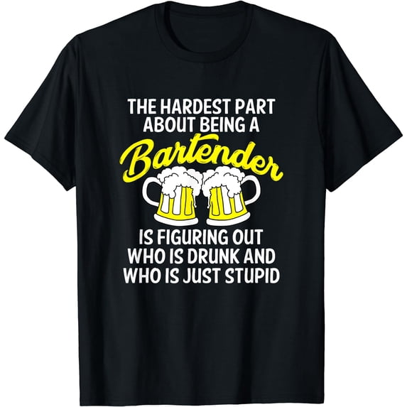 Funny Bartender Mixologist Barkeeper Professional Gift T-Shirt Black Medium