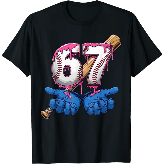 Funny Baseball Drip Graphic T-Shirt for Trendy Meme Lovers