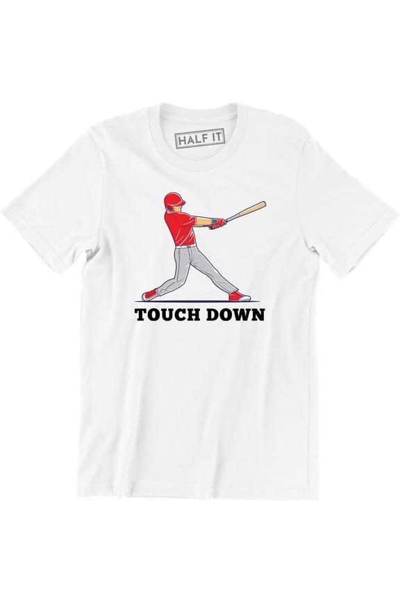 Funny Baseball Game Sports Touch Down Fantasy Home Run Humor Mens T-Shirt