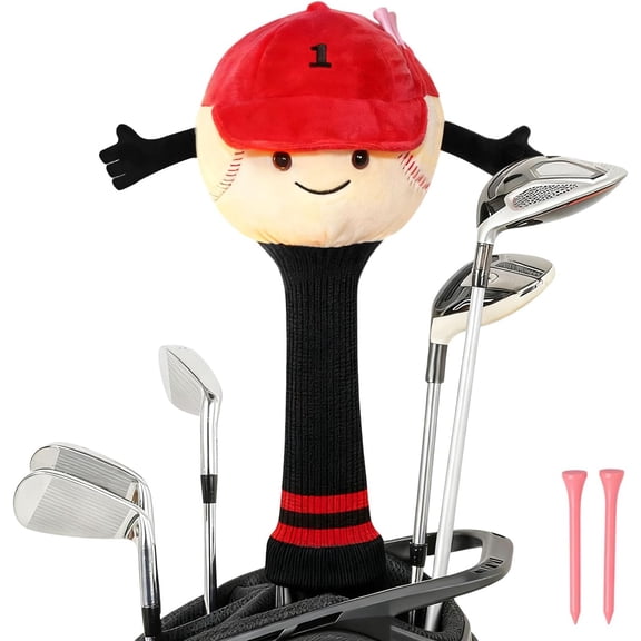 Funny Baseball Golf Driver Headcover Cartoon Golf Club Head Covers Fits 460cc Driver Head