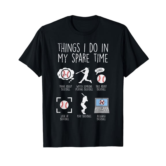 Funny Baseball Player T-Shirt for Spare Time Activities and Sports Enthusiasts