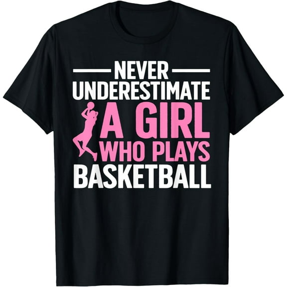 Funny Basketball Art For Girls Youth Teens Basketball Player Funny Creative Graphic T-Shirt
