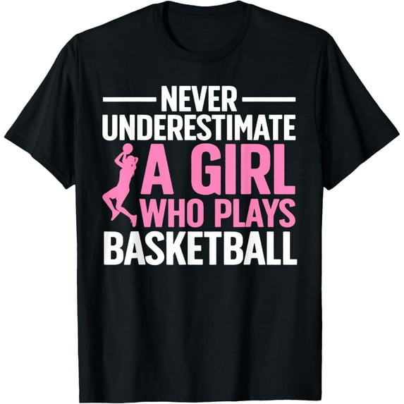 Funny Basketball Art For Girls Youth Teens Basketball Player Funny Creative Graphic T-Shirt