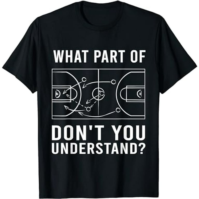 Funny Basketball Coach For Men Women Tactic Diagram Board T-Shirt