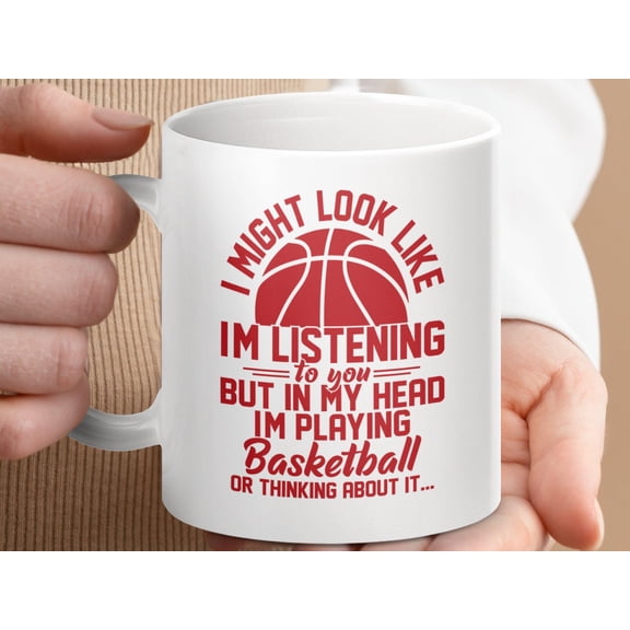 Funny Basketball Mug: Sports Enthusiast Coffee Cup