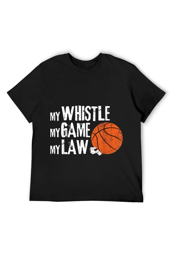 Funny Basketball Ref Hoops - Basketball Referee Mens T-Shirt Black S