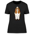 thumbnail image 1 of Funny Basset Hound Cartoon T-Shirt Women -Image by Shutterstock, Female Large, 1 of 2
