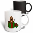 thumbnail image 1 of 3drose, Funny Basset Hound Puppy Dog in Christmas Package, 11oz Magic Transforming Mug, 1 of 7