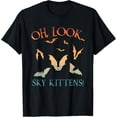 thumbnail image 1 of Funny Bat Art For Men Women Kids Sky Kitten Bat Lovers T-Shirt100% pure cotton short-sleeved shirt for both men and women, 1 of 6