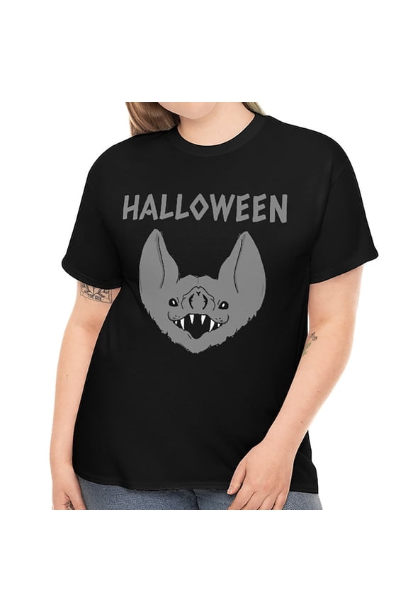 Funny Bat Halloween Shirt Women Plus Size Bat Tees for Women Halloween Costumes for Plus Size Women