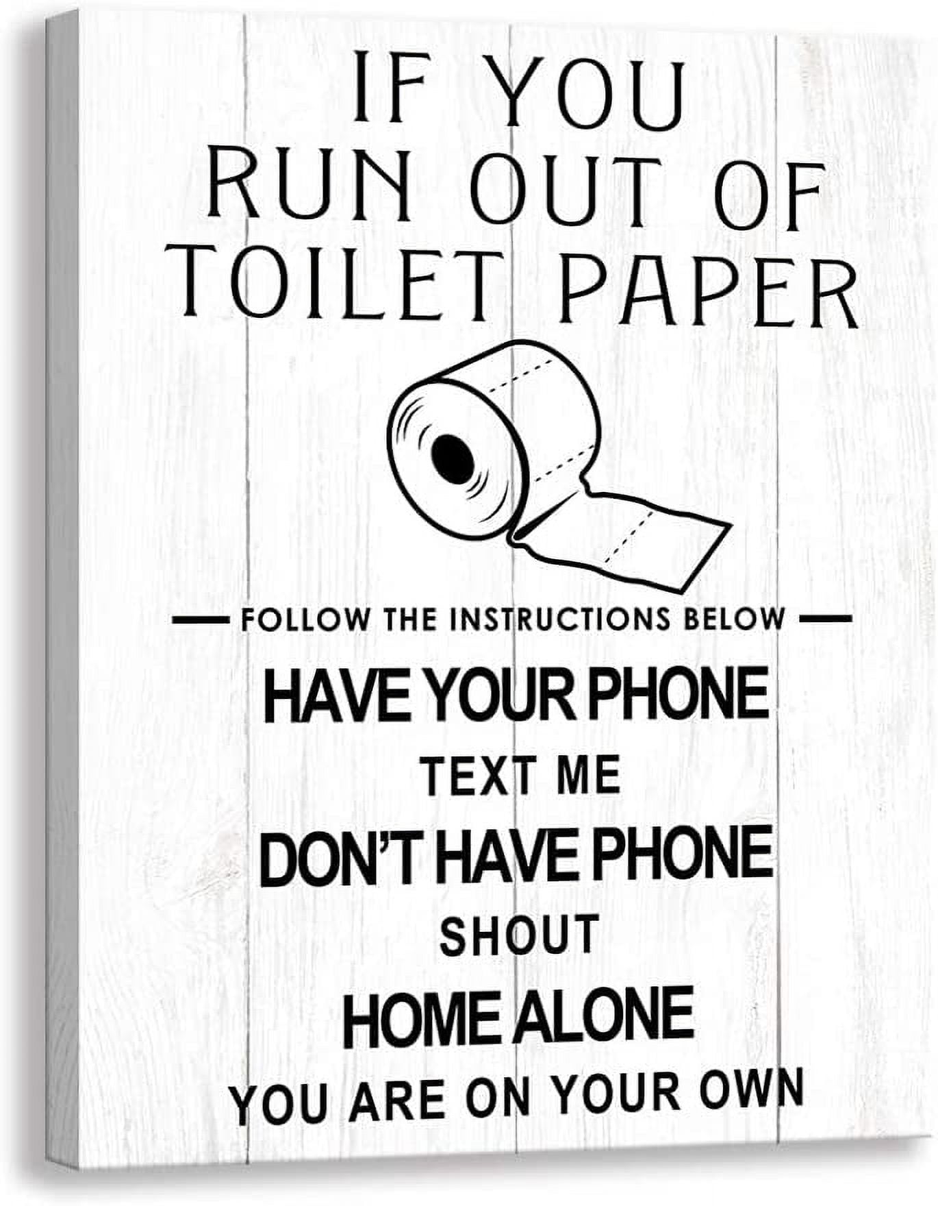 Funny Bathroom Canvas Wall Art Rustic Bathroom Prints Decorative
