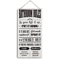 thumbnail image 1 of Funny Bathroom Decor, Bathroom Rules, Washroom Quote Sign， Country Signs, Hanging wooden plaque sign, Farmhouse Decor, Rustic Farmhouse Wall Decorate, 11.8 * 5.9 Inch, Housewarming Gift, 1 of 4
