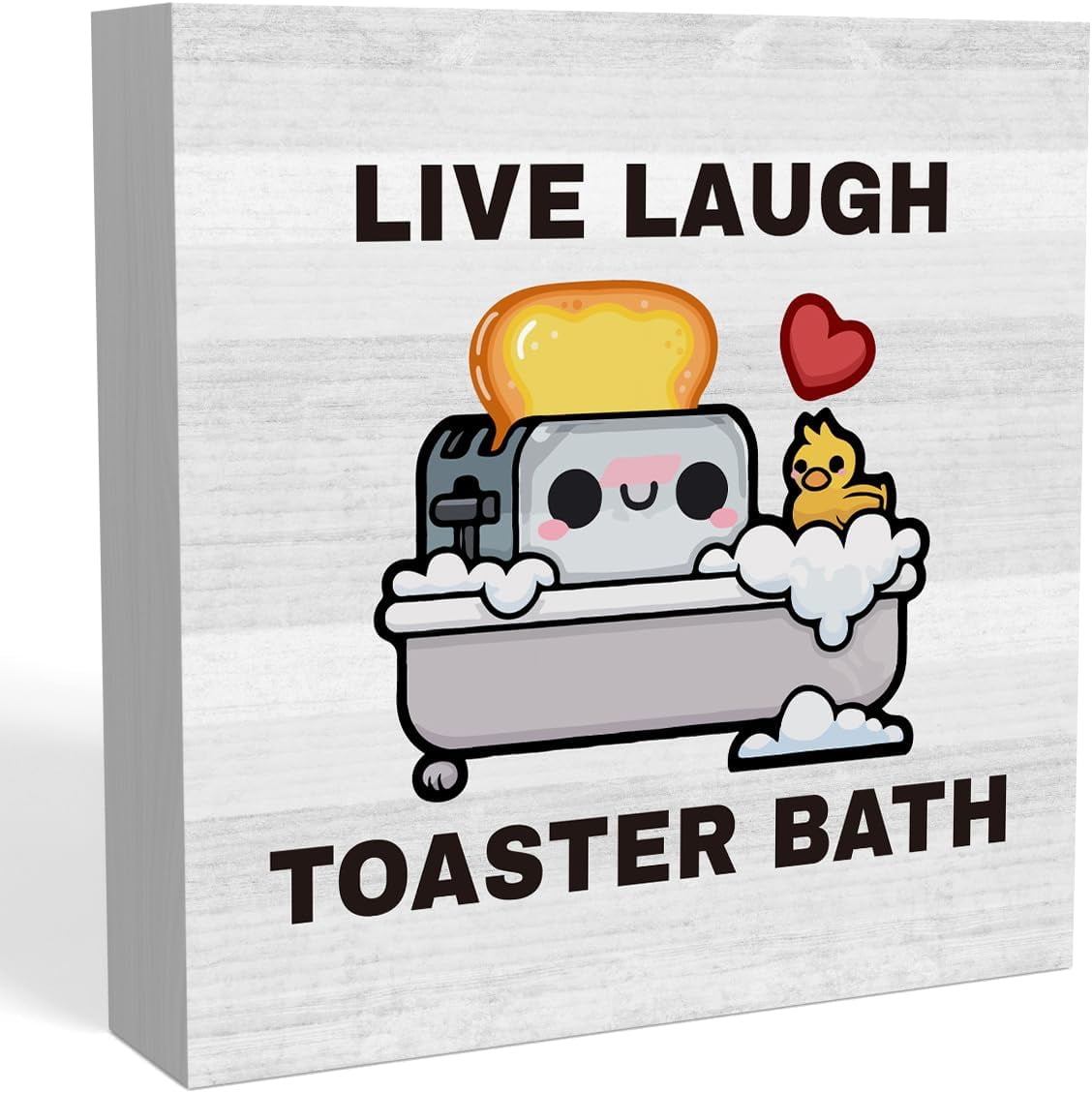 Funny Bathroom Decor Live Laugh Toaster Bath Sign Dark Humor Fans Gift Half Bathroom Toilet