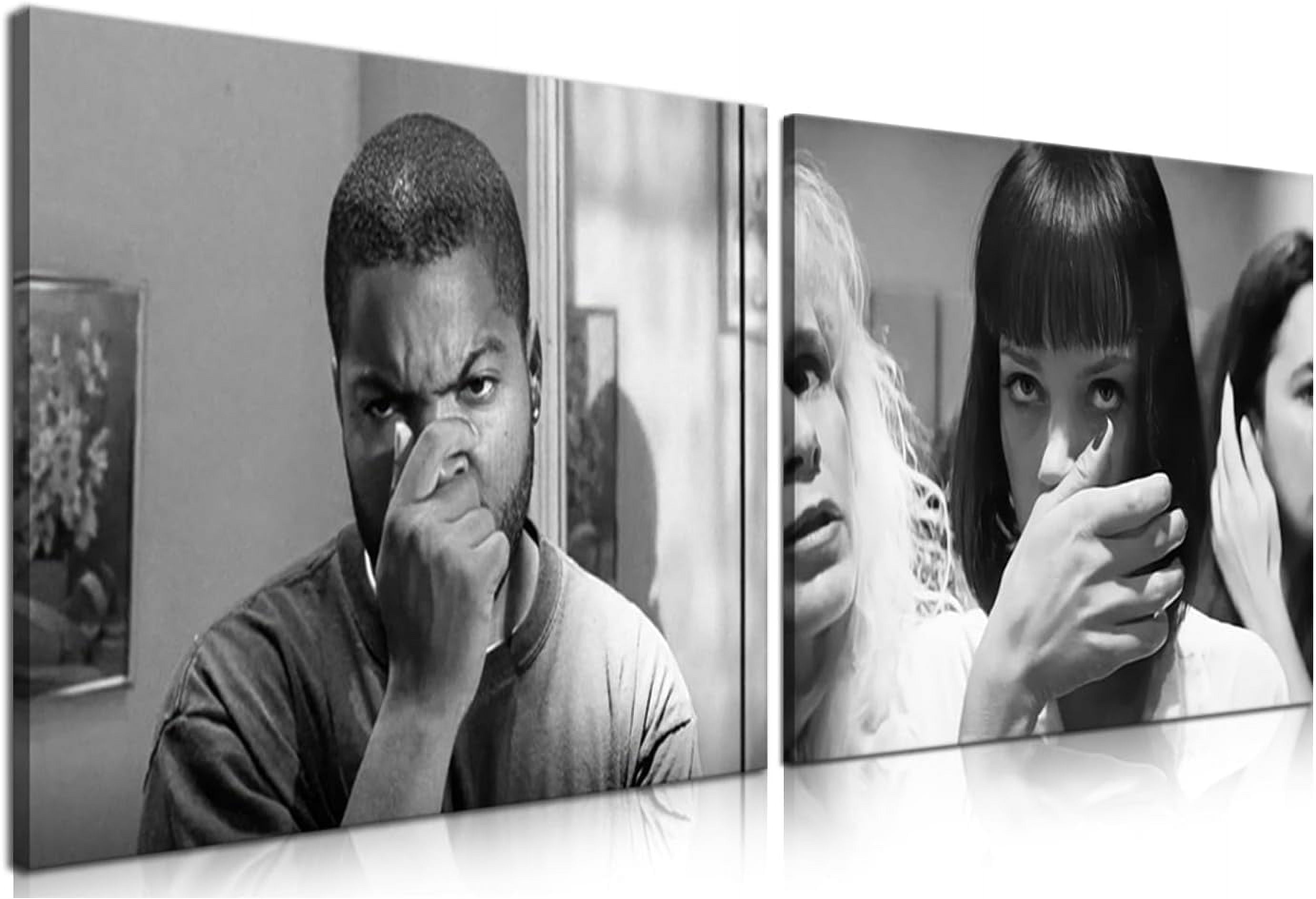 Funny Bathroom Decor Wall Art for Room Aesthetics Set of 2 - Black and ...