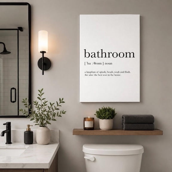 Funny Bathroom Definition Poster Vintage Style Wall Decor Physical Poster , Poster Print Only