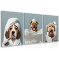 thumbnail image 1 of Funny Bathroom Dog Wall Art, Cute Funny Bath Dog Poster Prints, Rustic Farmhouse Bathroom Wall Decor, Funny Animal Bathroom Humor Animal Canvas Painting Prints d 16"x24"x3, 1 of 7