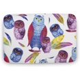 Funny Bathroom Doormats, Birds Owls Color Romance Plumage Entrance