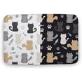 thumbnail image 1 of Funny Bathroom Doormats, Black and White Cat Entrance Doormats Outdoor Indoor Non-Slip Front Door Mat Bath Mat Absorbent Door Mats for Kitchen Bedroom Floor Mats 18x30 Inch, 1 of 4