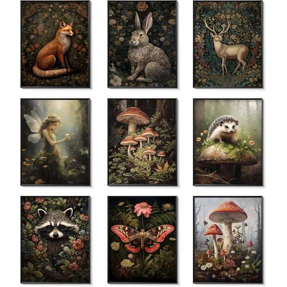 Funny Bathroom Highland Cow Wall Art Set of 3, Brown Cute Cow Animal Canvas Posters Prints Wall Decor, Vintage Rustic Farmhouse Home Painting Pictures for Kids Room Restroom