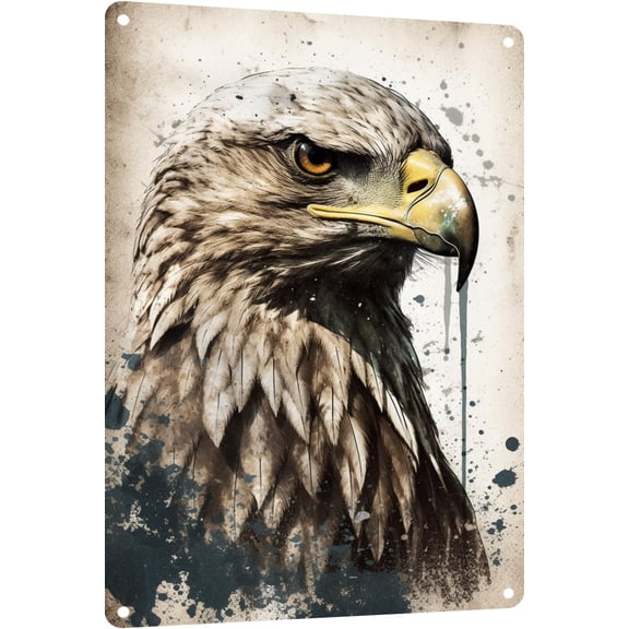 Funny Bathroom Metal Tin Sign Vintage Eagle Art Wall Decor For Farmhouse Man Cave Home Kitchen Office Washroom Bars Decorations Poster 8x12 Inch(610)