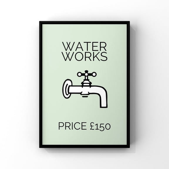 Funny Bathroom Rules Print: Black & White Restroom Wall Art