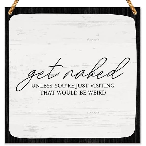 Funny Bathroom Signs, Get Naked Just Kidding This Is A Half Bath Sign, Funny Bathroom Decor, Rustic Half Bathroom Art Signs, Bathroom Decor, Plaque Wood Sign Wooden Wall Decor 5 * 5 inch