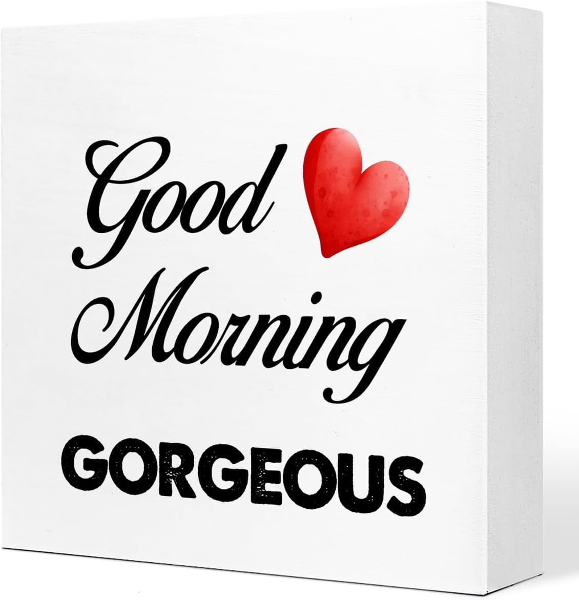 Funny Bathroom Wood Box Sign Desk Decor,Good Morning Wood