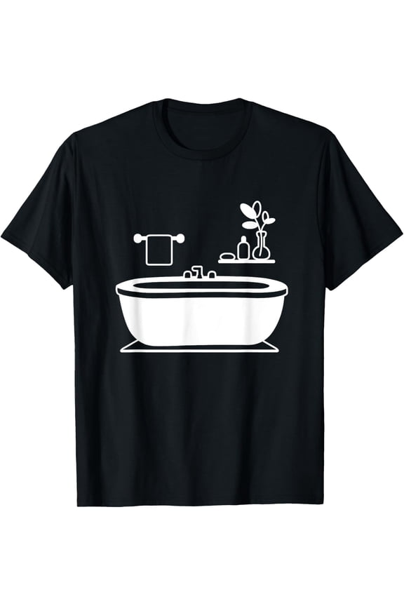 Funny Bathtub T-Shirt Costume Carnival Fancy Dress T-Shirt men and women can wear, black, white, gifts