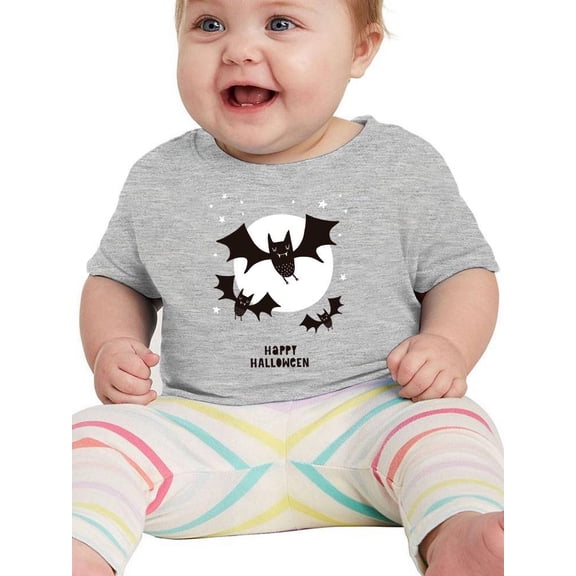 Funny Bats And Moon T-Shirt Infant -Image by Shutterstock,  18 Months