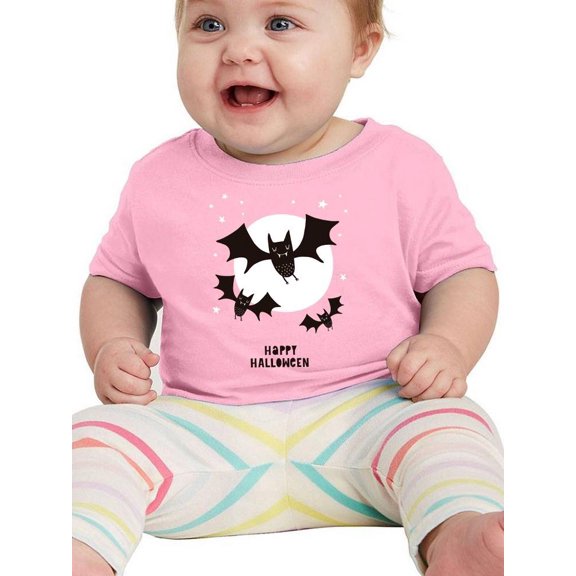 Funny Bats And Moon T-Shirt Infant -Image by Shutterstock,  18 Months