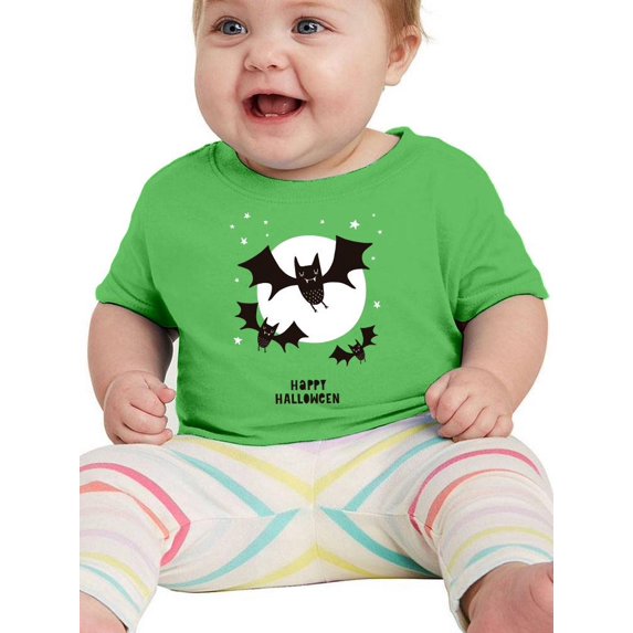 Funny Bats And Moon T-Shirt Infant -Image by Shutterstock, 6 Months