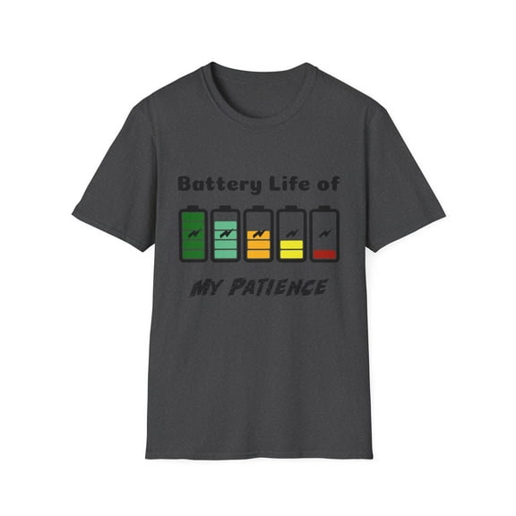 Funny Battery Graphic Power Novelty Patience Tees