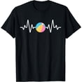 thumbnail image 1 of Funny Beach Ball Heartbeat T-Shirt, 1 of 4