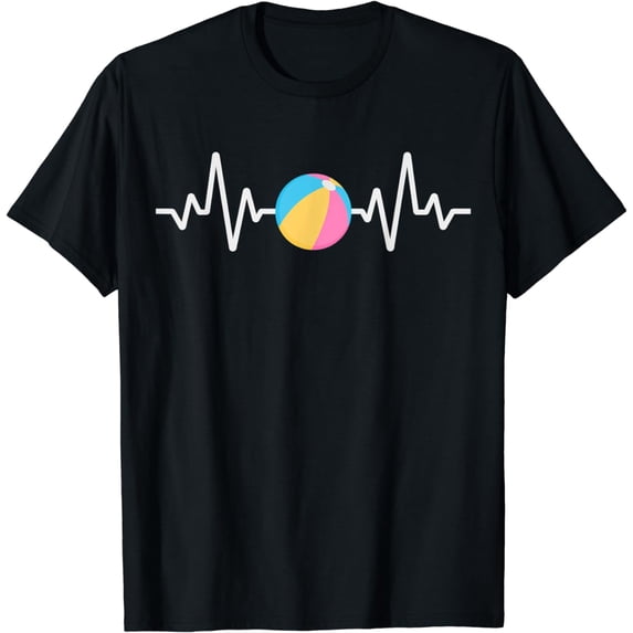 Funny Beach Ball Heartbeat T-Shirt