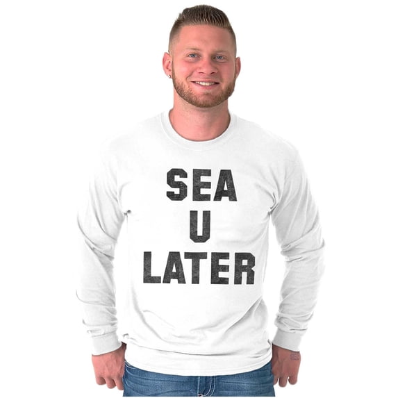 Funny Beach Lover Sea You Ocean Vibes Long Sleeve TShirt Men Women Brisco Brands X