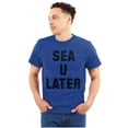 thumbnail image 1 of Funny Beach Lover Sea You Ocean Vibes Plus Size Crewneck Graphic Tee Shirt Brisco Brands 2X, 1 of 3
