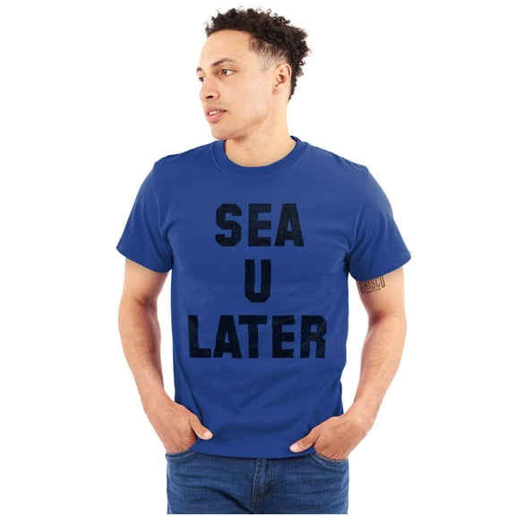 Funny Beach Lover Sea You Ocean Vibes Plus Size Crewneck Graphic Tee Shirt Brisco Brands 2X